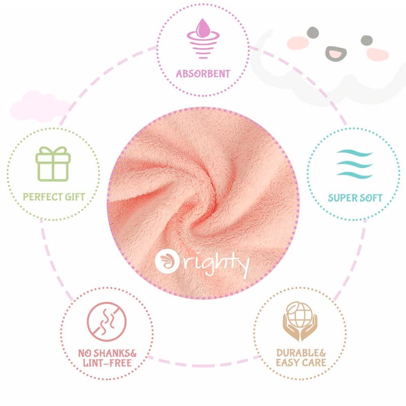 Orighty Burp Cloths, Super Soft & Highly Absorbent Coral Fleece, 20 x 10 Inch Gentle & Large Burp Rugs for Baby Sensitive Skin - Burping Cloths for Newborn Essential, 8 Pack - Image 2